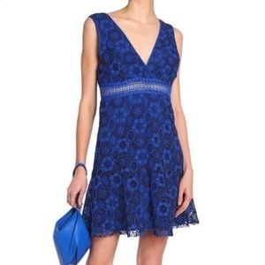 Sandro Bella Blue Egyptian Lace Dress - size 0